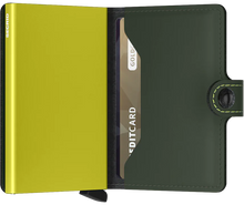 Load image into Gallery viewer, Secrid Matte Green &amp; Lime Miniwallet
