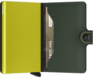 Secrid Matte Green & Lime Miniwallet