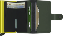 Load image into Gallery viewer, Secrid Matte Green &amp; Lime Miniwallet
